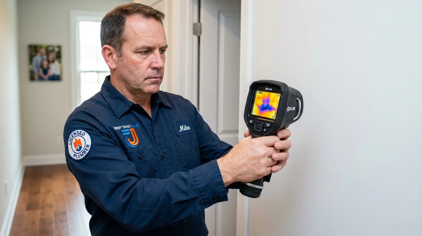 Thermal imaging leak detection by Johns Plumbing LLC in Eugene